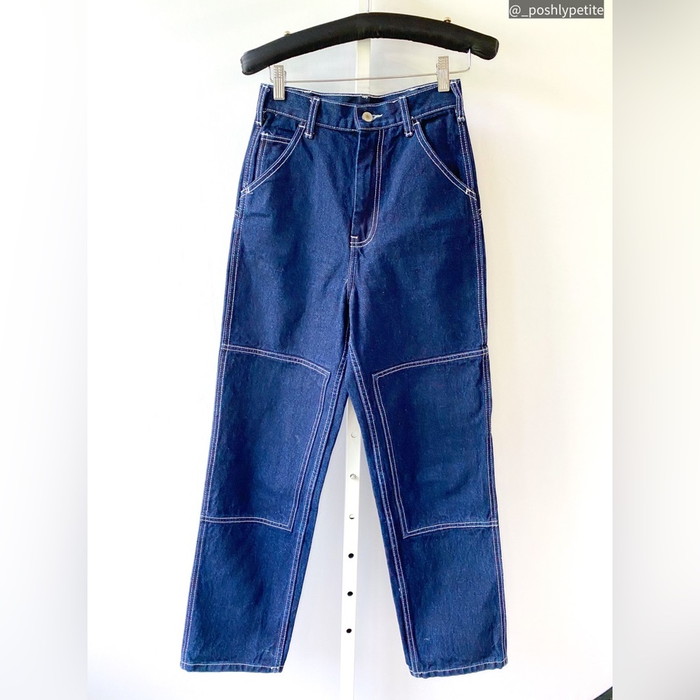 Brandy Melville s J. Galt Dark-Wash High-Waisted Painter Carpenter Mom Jeans